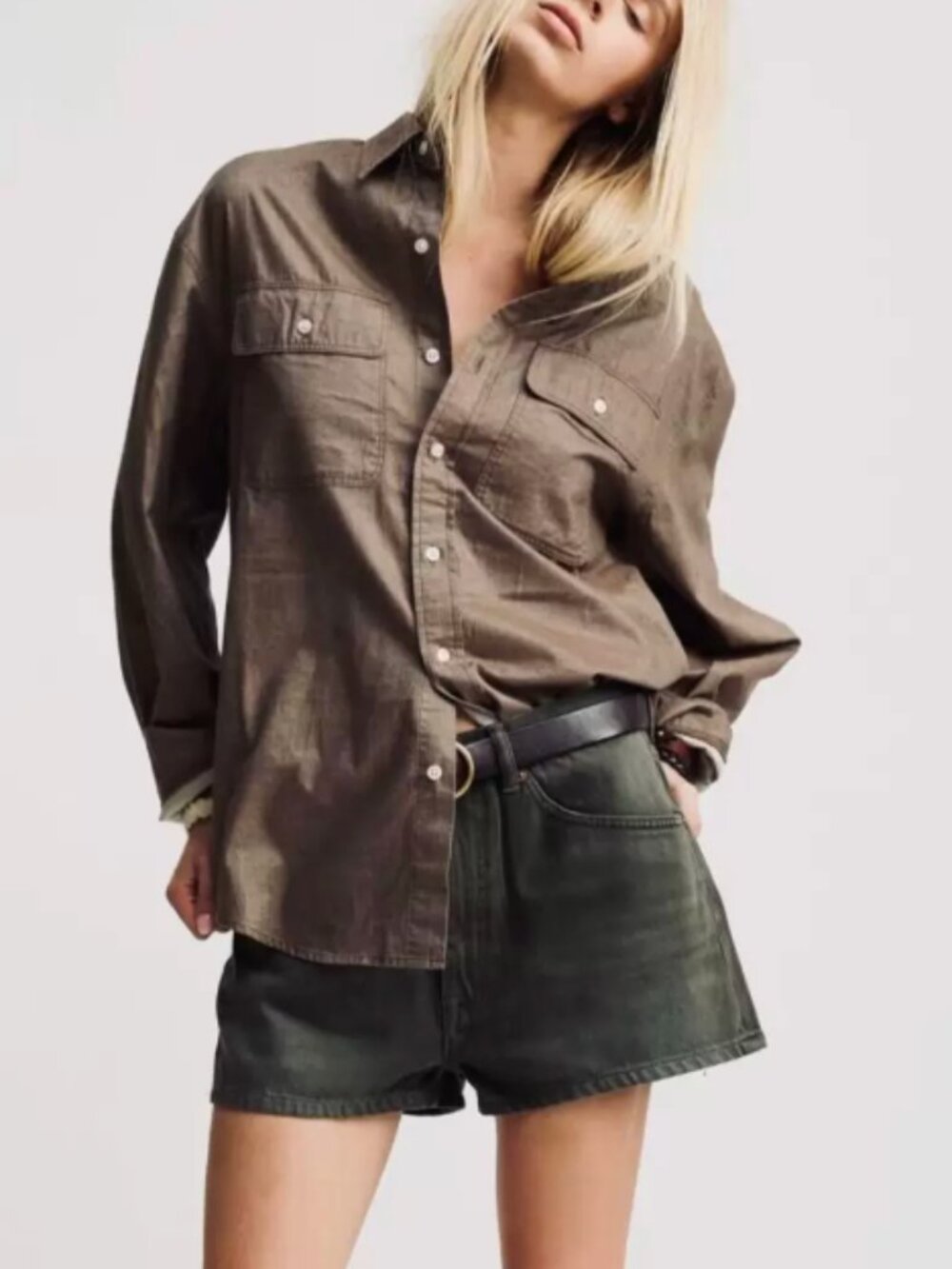 NWT Denimist Haisley Short 25/26/27/28 Vintage Dark Olive - Picture 2 of 10